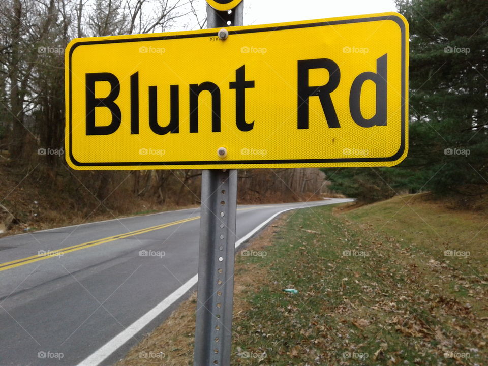 Blunt Rd, Street sign