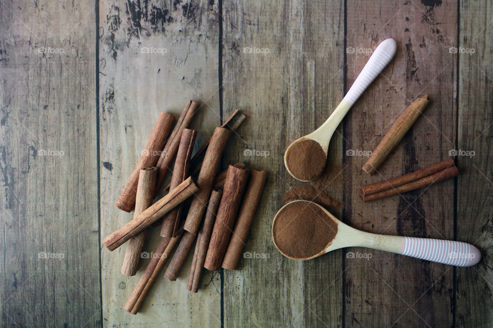 Cinnamon Sticks and Ground Cinnamon