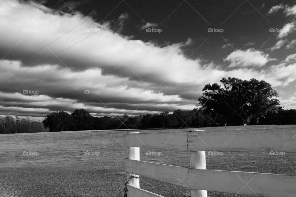 Black and white storm front