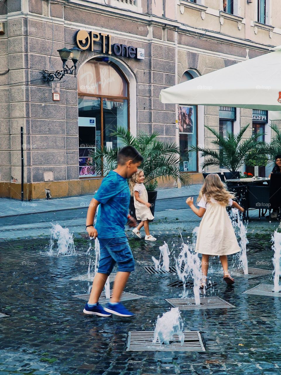 children enjoying summer