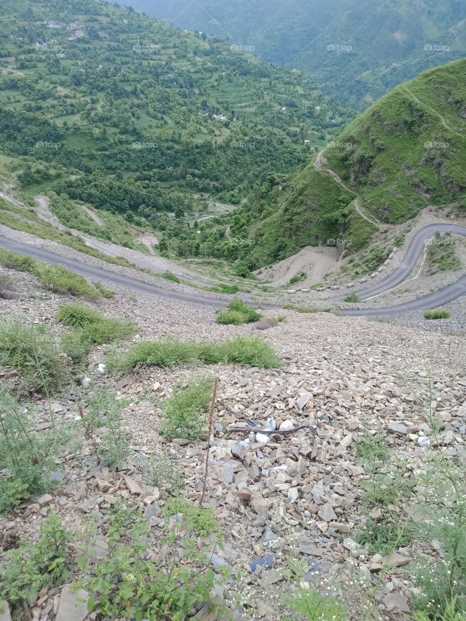 Roads of hills in India