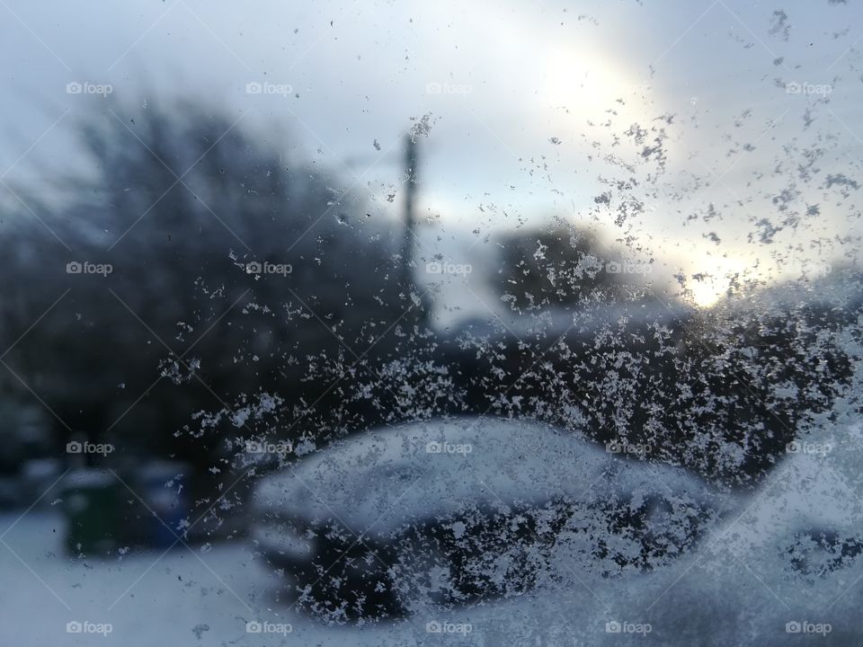 Snow on the window