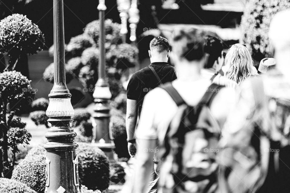 Tourist at Wat Arun temple Bangkok