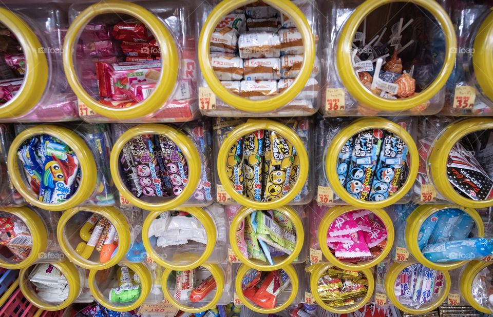Decoration of candy shop in Tokyo make tourists enjoy shopping