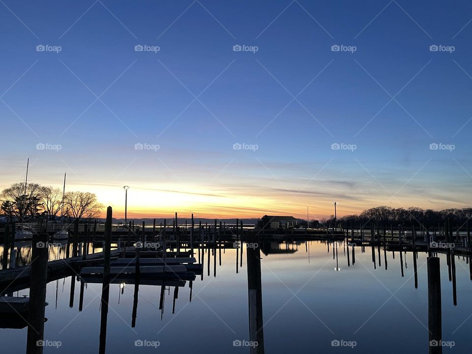 Sunset in the beach. A perfect combination of blue-ish and yellow-ish tones…