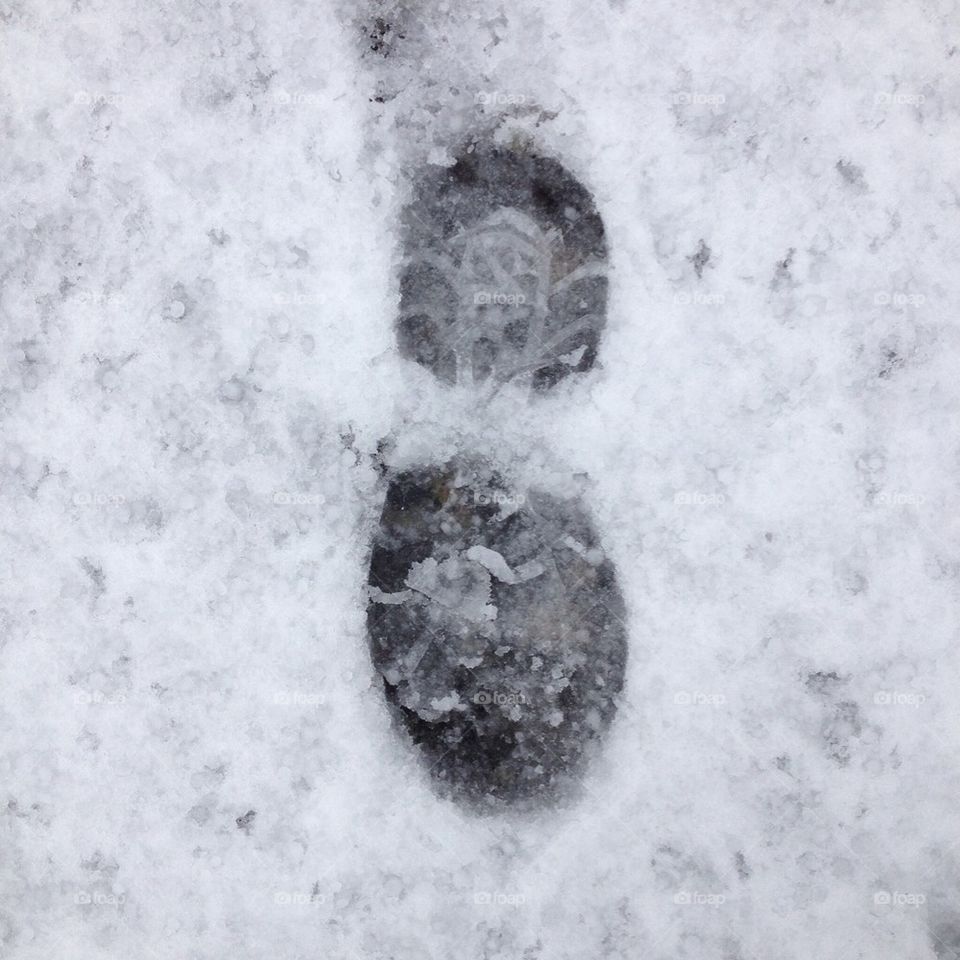 Footprint in the snow