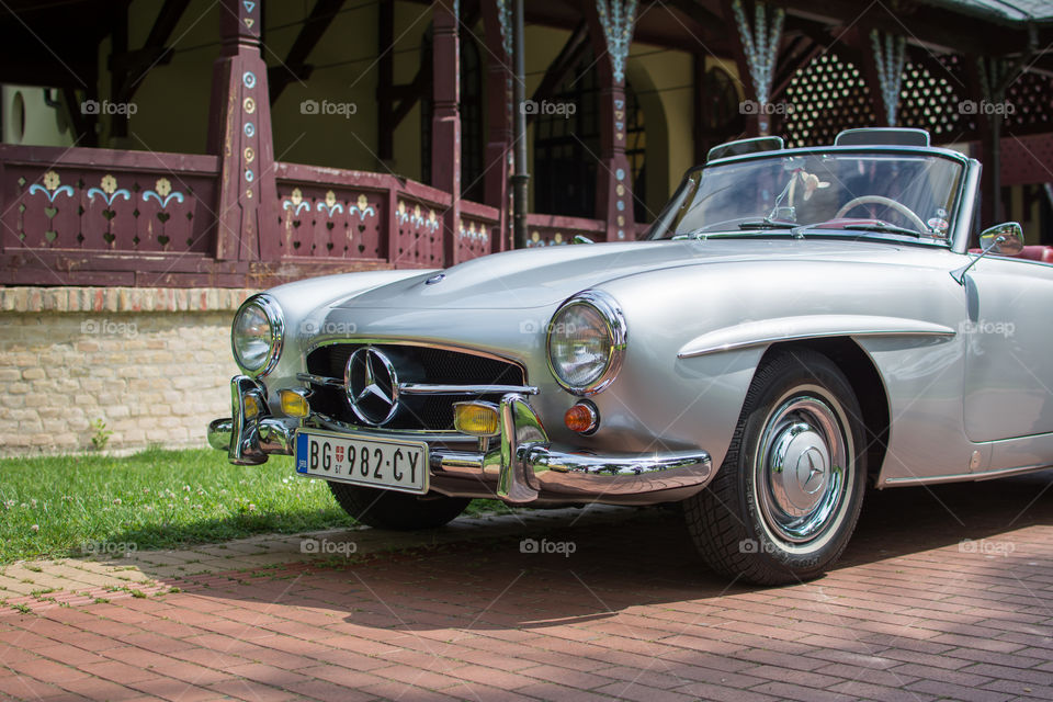 old vintage mercedes benz SL from 1962