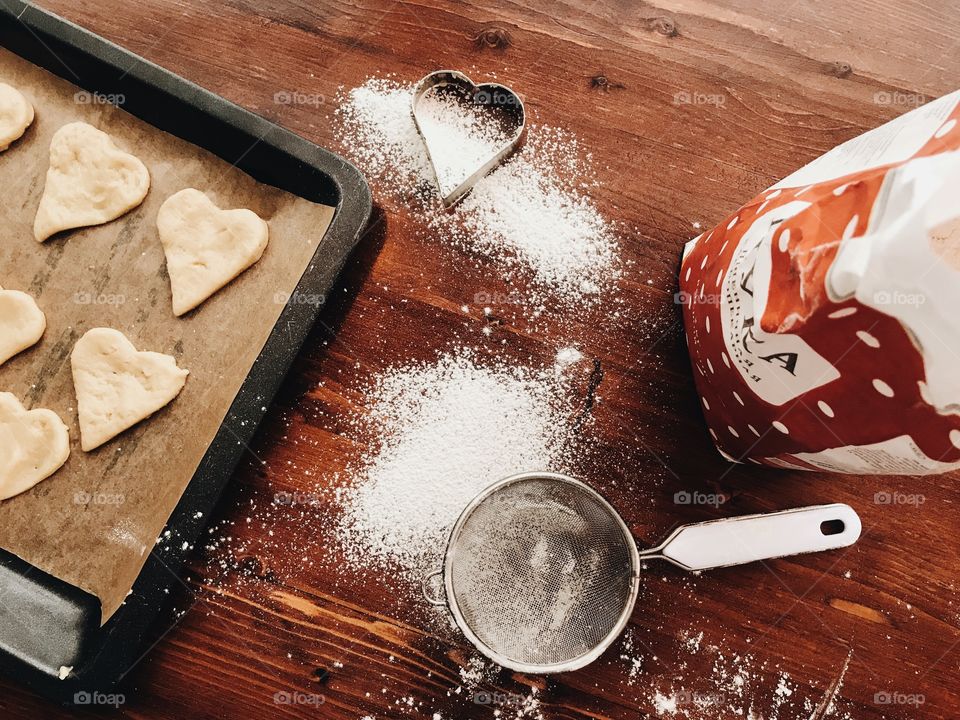 Baking cookies for Christmas 