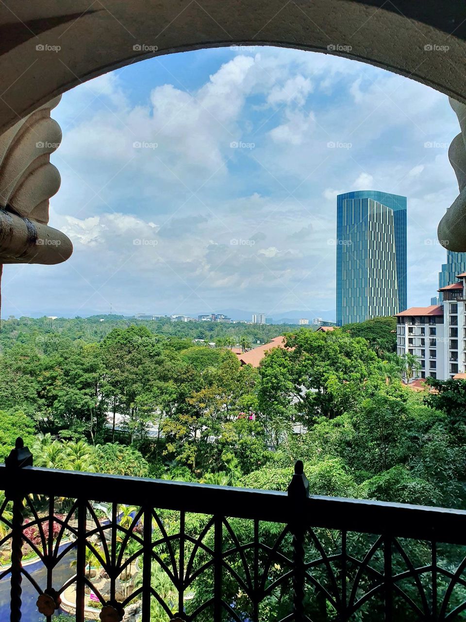 Overlooking from Hotel Balcony