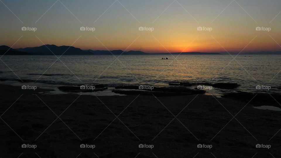 Greece summer sunset