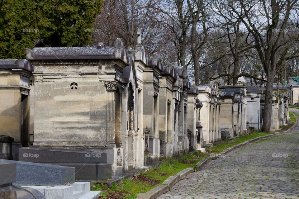 graveyard in the cemetery in paris