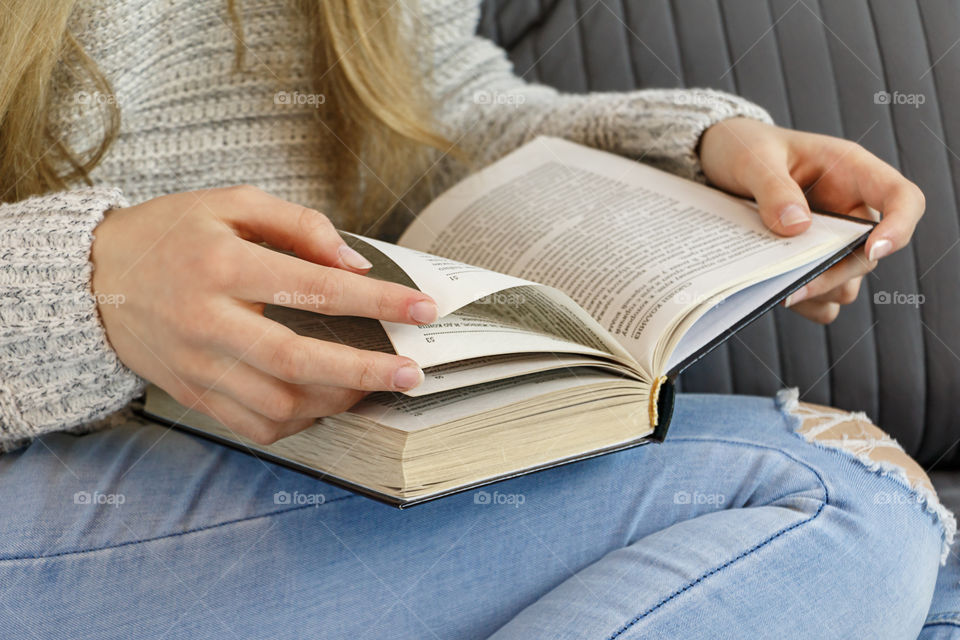 girl is reading a book