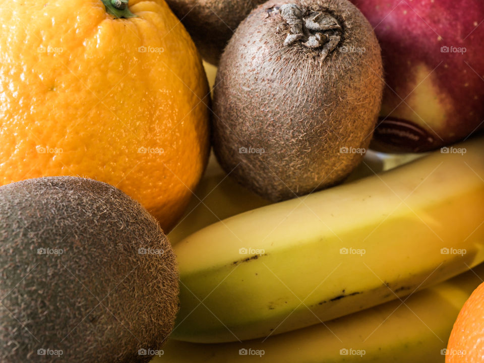 Full frame of fresh fruits