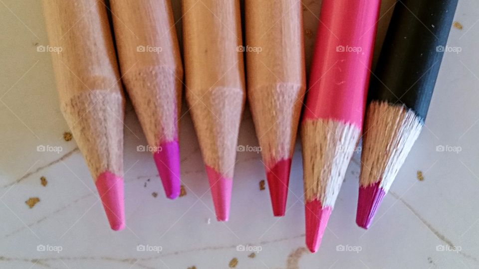 Pink Colored Pencils