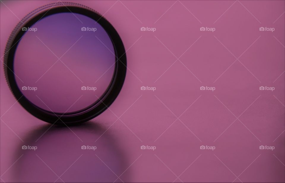 Lense with purple background 