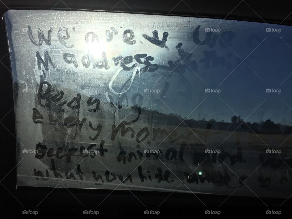 Writing on the window