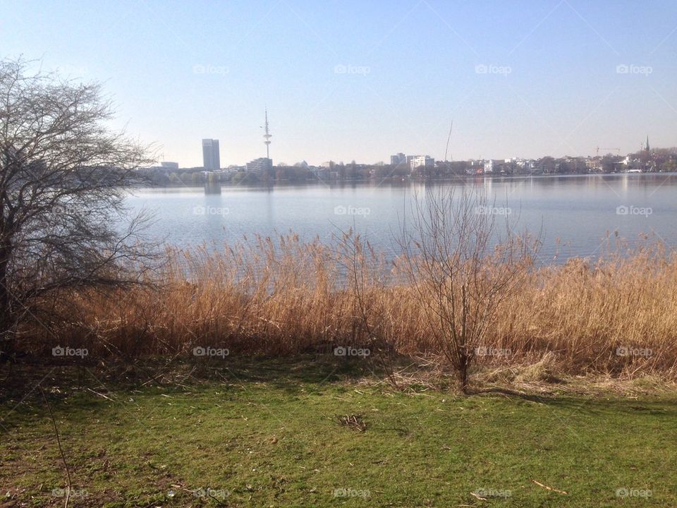 Spring at the lake Alster