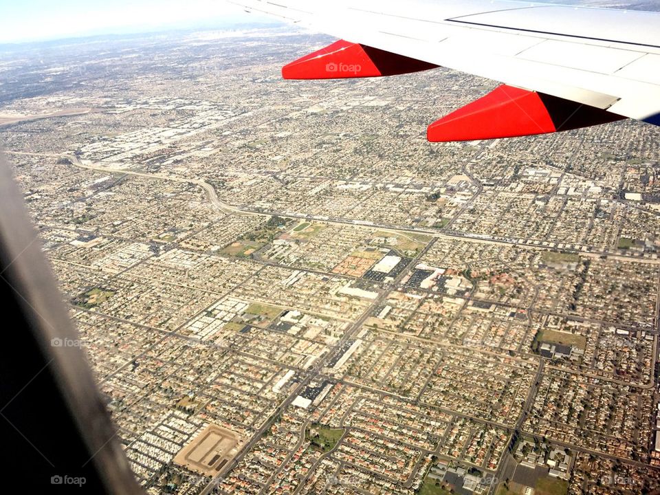 Flying into Southern California 