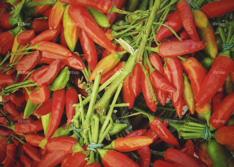 Chilis. Red chili for sale in veggie market