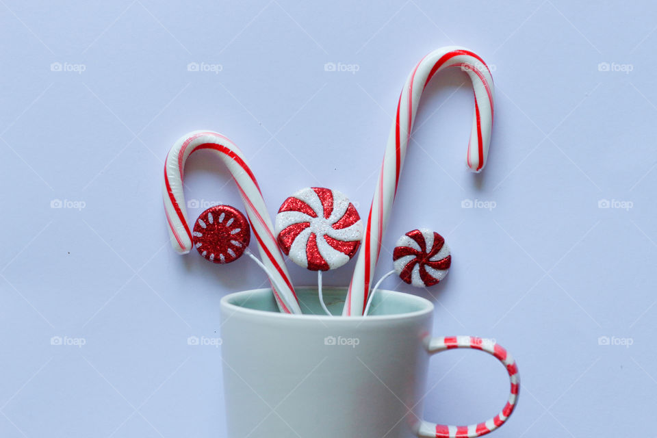 red and white peppermint candy canes