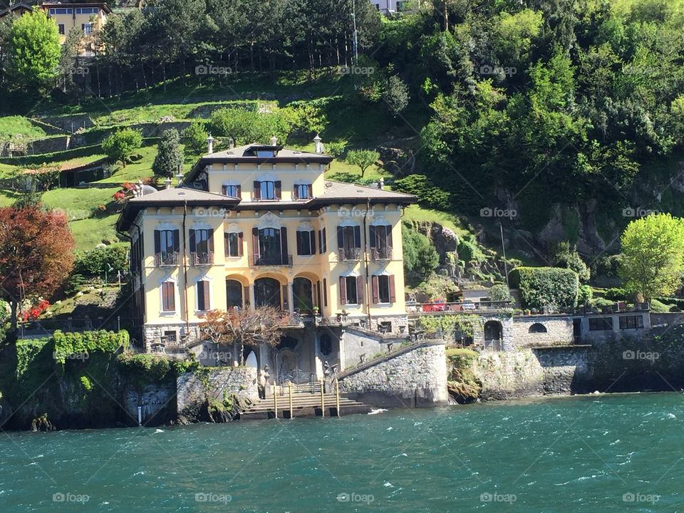 House on Como Lake, Como, Italy.