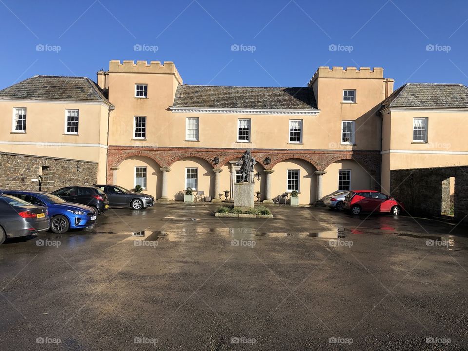 The second photograph of Pentillie Castle in Cornwall, UK, taken on a cold but beautifully sunny February afternoon.