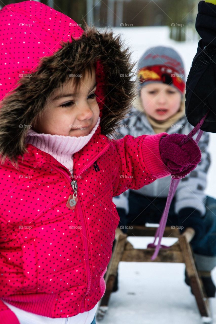 Pulling the sled