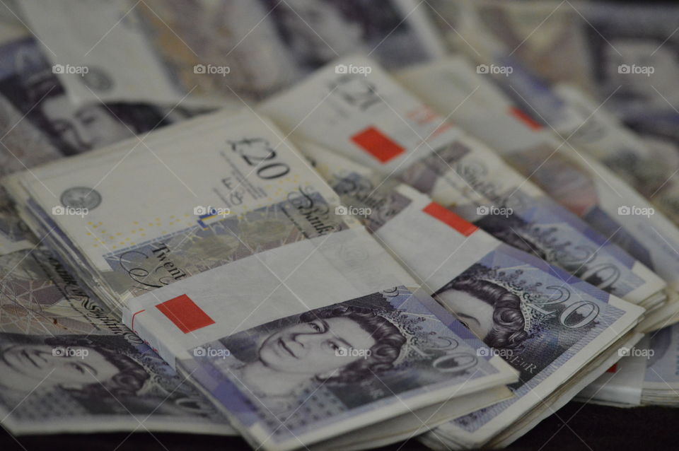 banknotes in macro