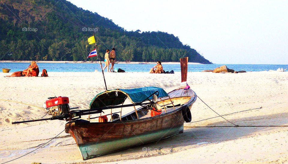 beach boat thailand paradise by linderborg