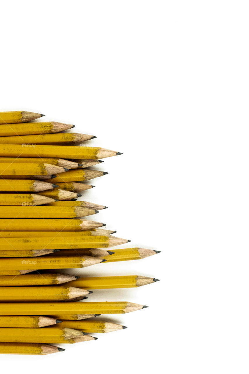 Sharp abstract yellow pencils