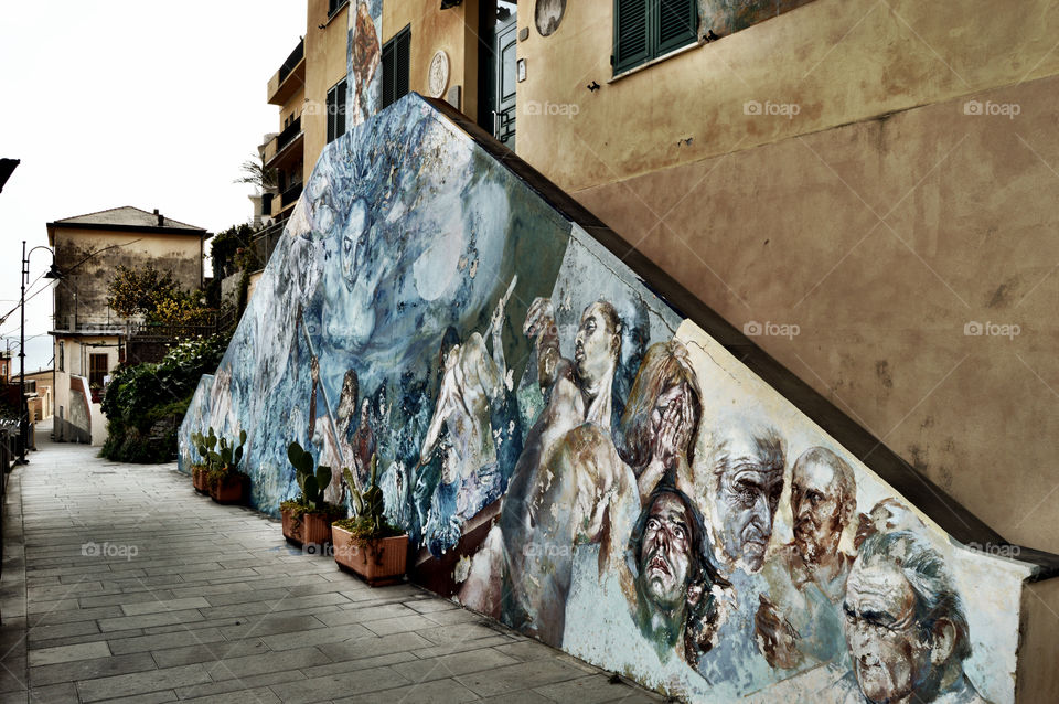 Mural, arte callejero. Mural, arte callejero (Riomaggiore - Italy)