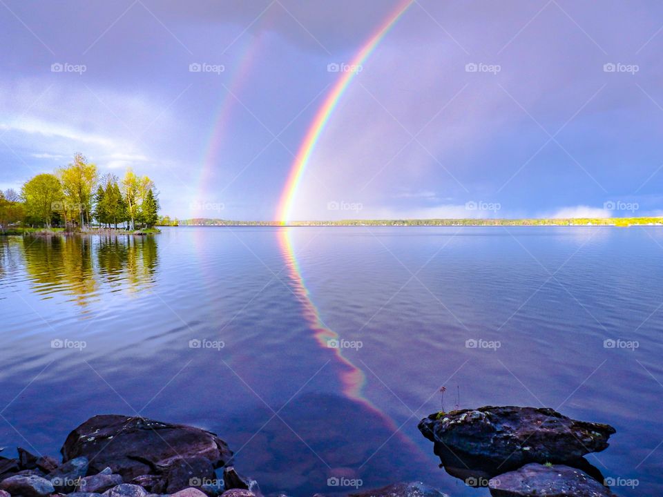Great capture of an after storm rainbow. 