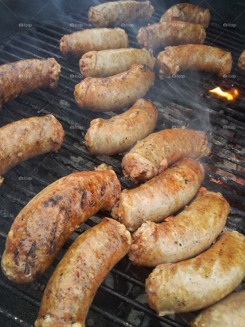 Sausage on the grill