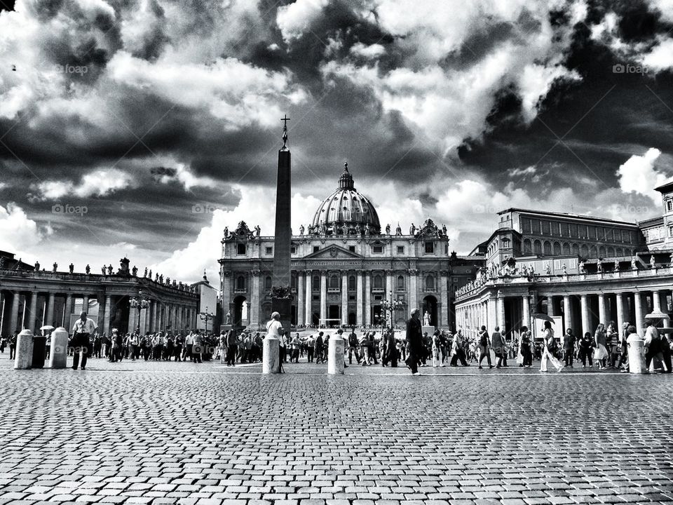 Vatican City Black and White