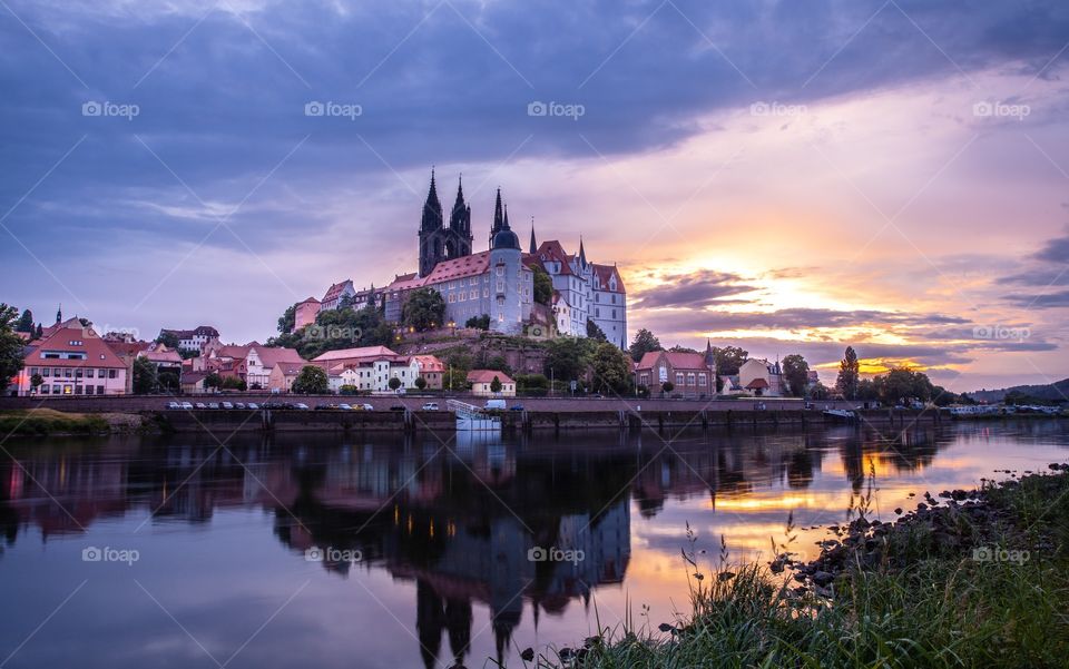 Albrechtsburg Meißen at Sunset Germany 