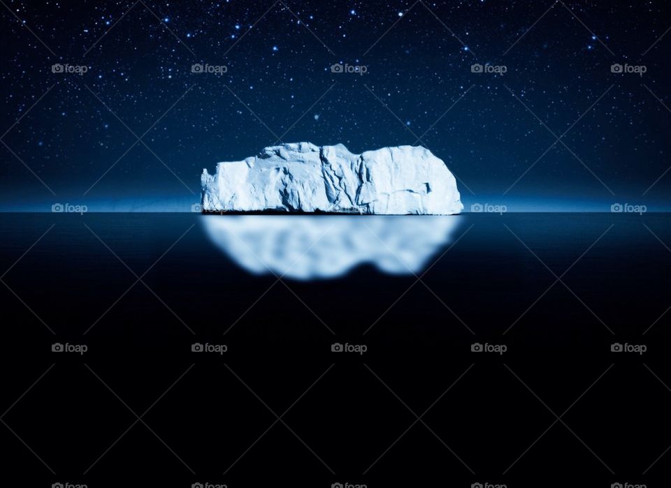 sky blue antarctida iceberg by theocharisk.