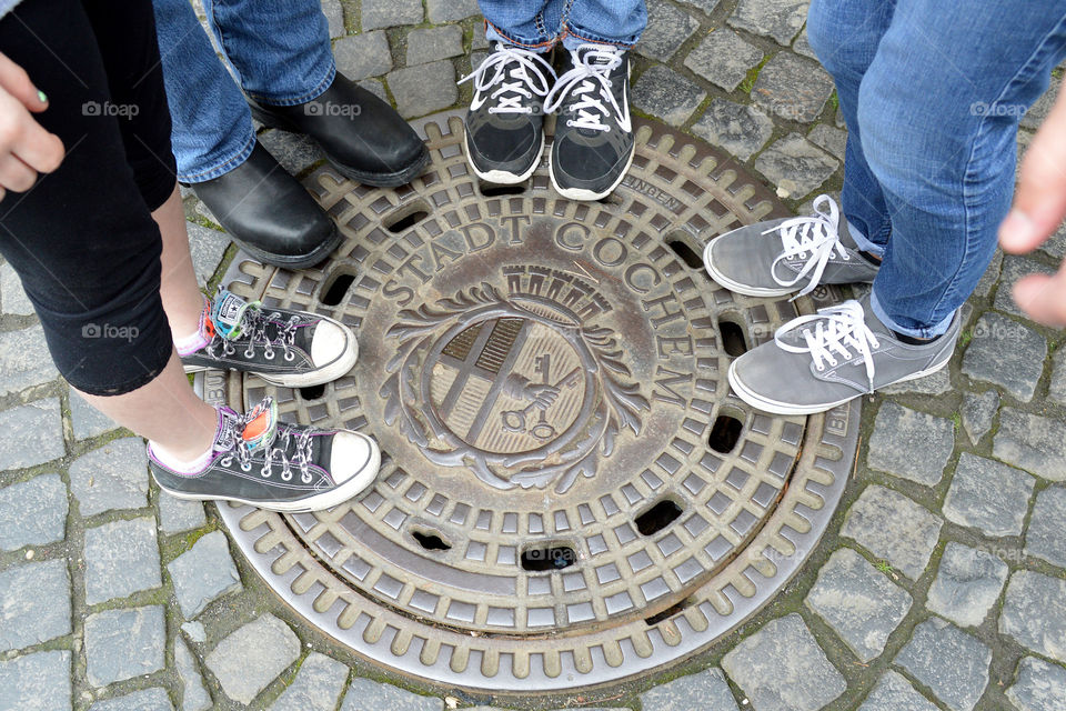 Foot traffic in Cochem, Germany. 