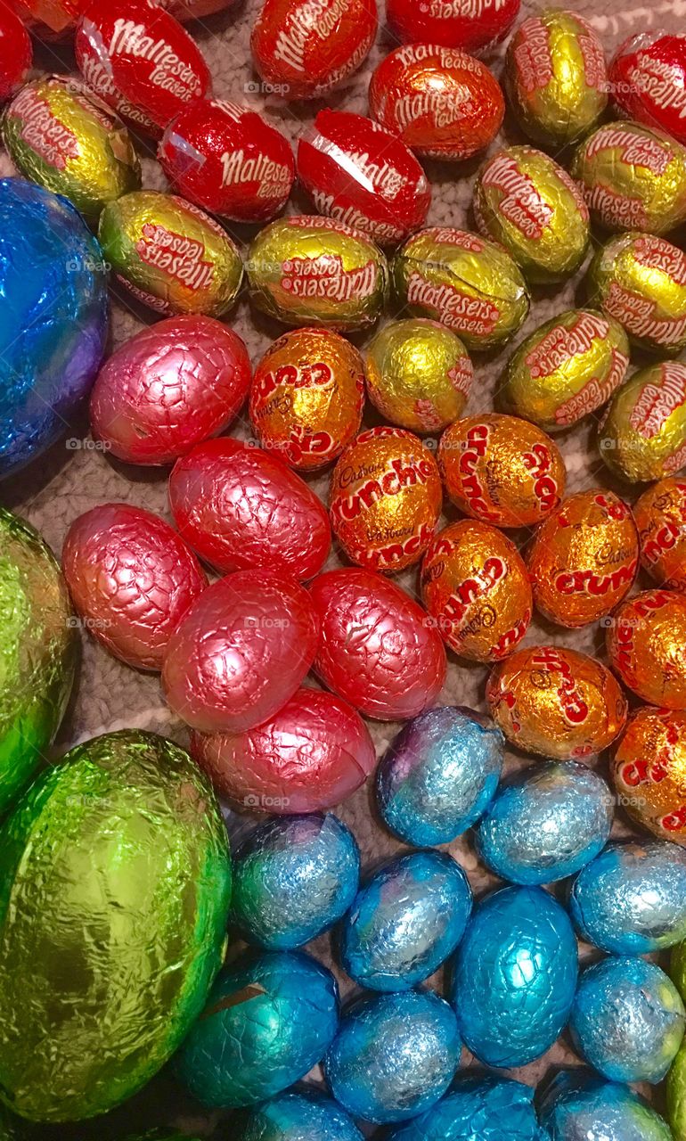 Colourful Easter eggs