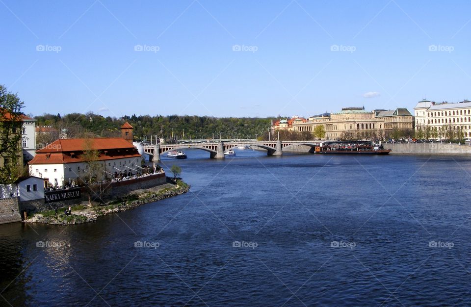Landscape in Prague from Charles Bridge