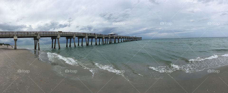 Stormy pier