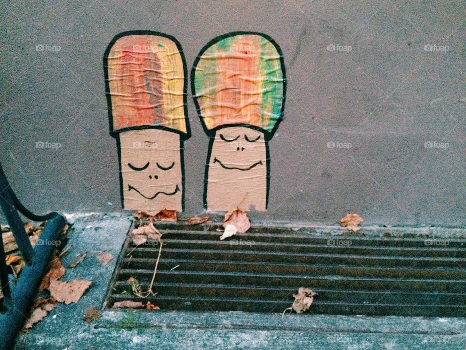 Two mushrooms were sitting on the street, says one to the