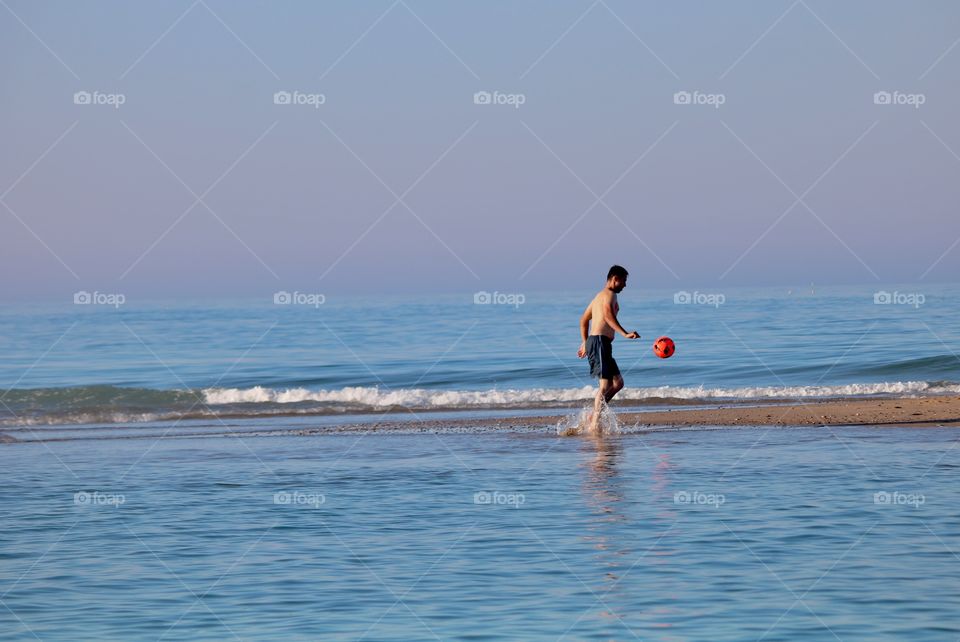 Soccer on the beach 