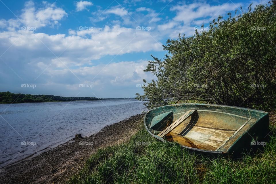 Boat on the riverside