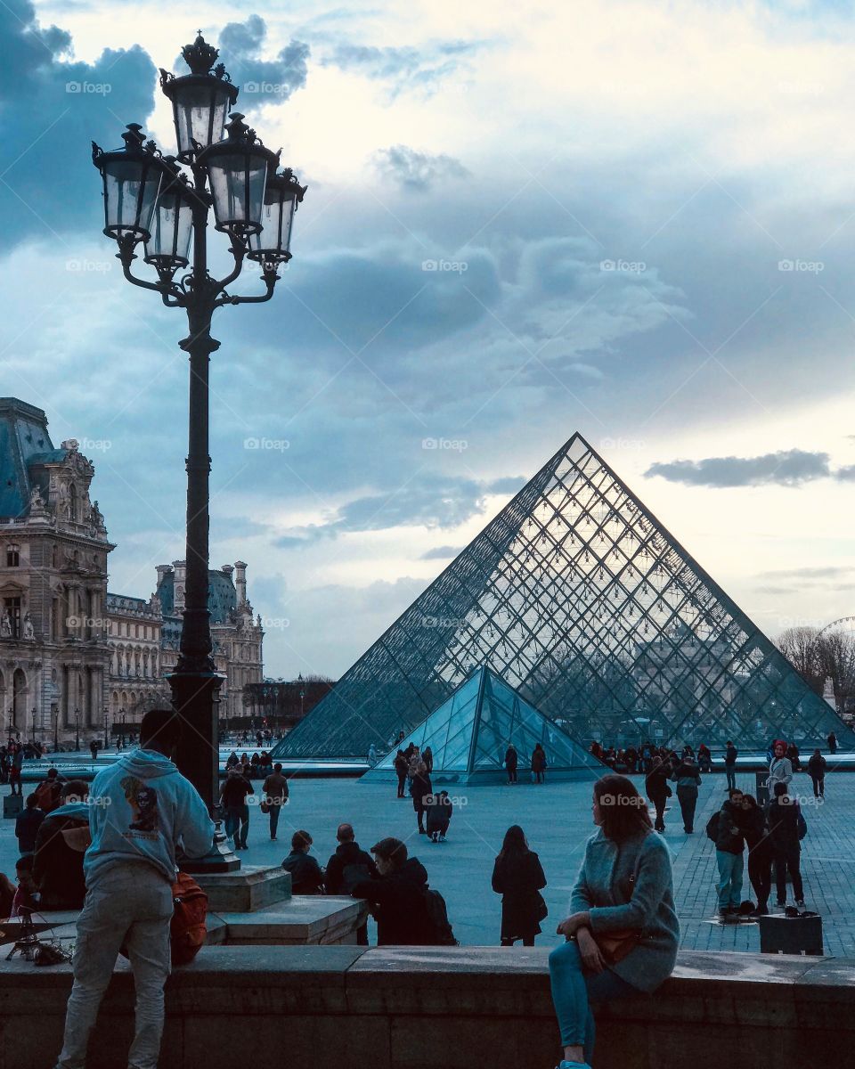 Louvre meets sunset, Paris.