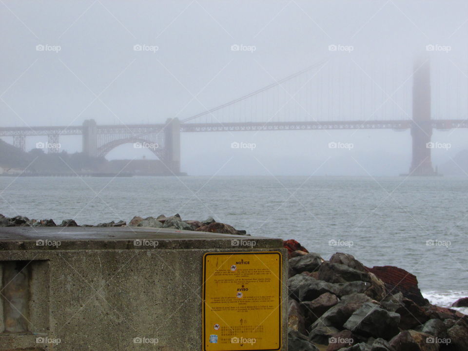 concrete slab with a yellow sign
