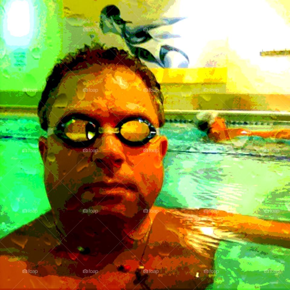 Swimming self portrait 