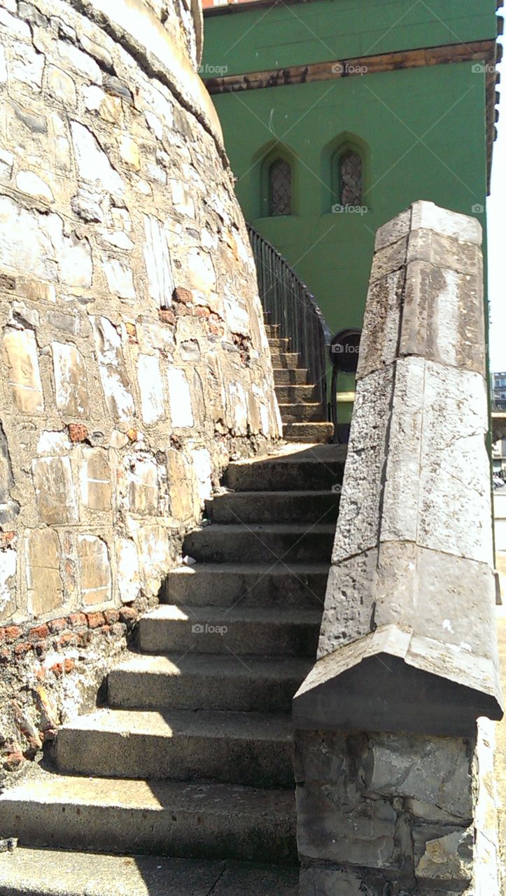 Stairs up and around