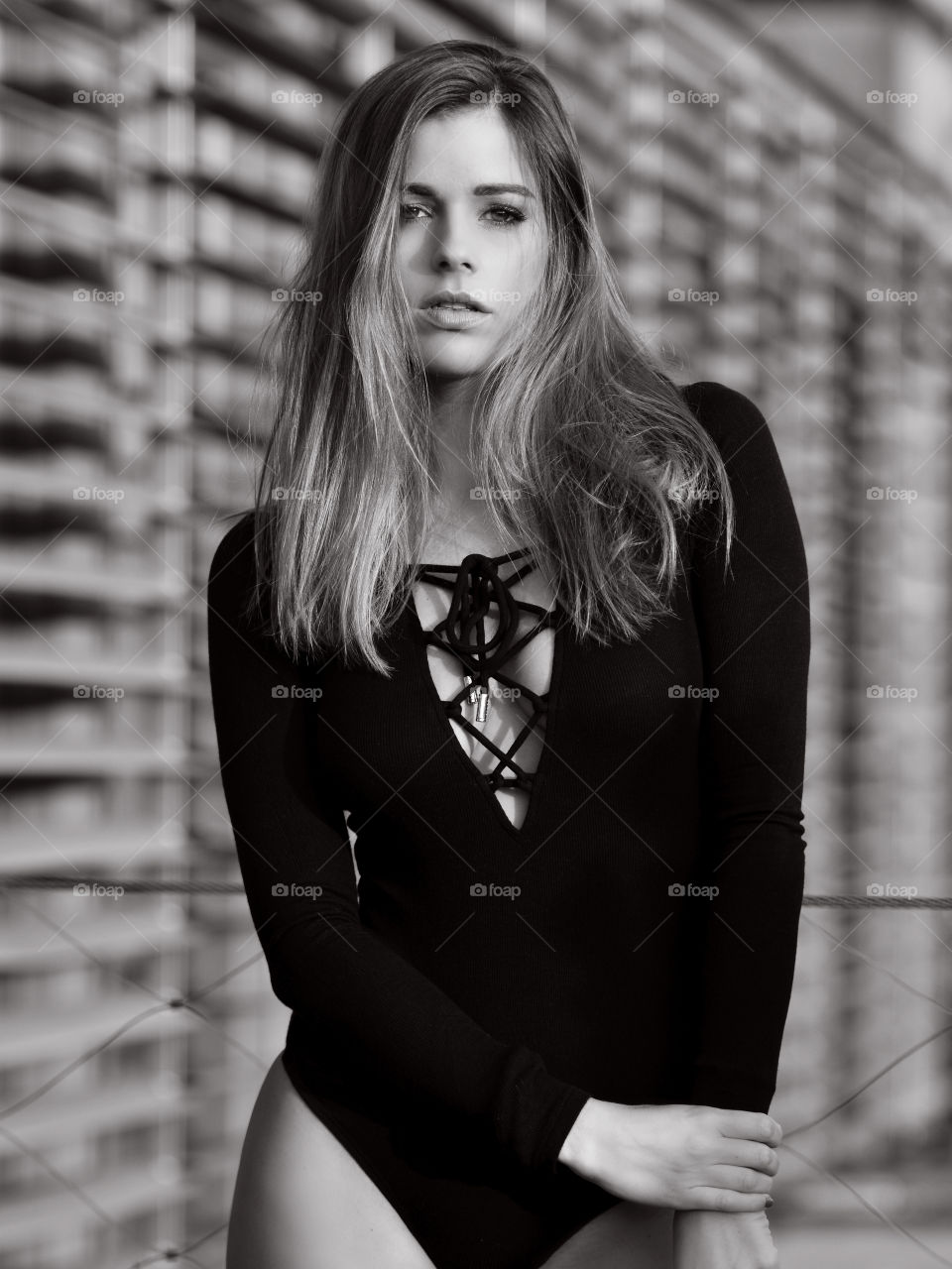 Close-up of beautiful young woman