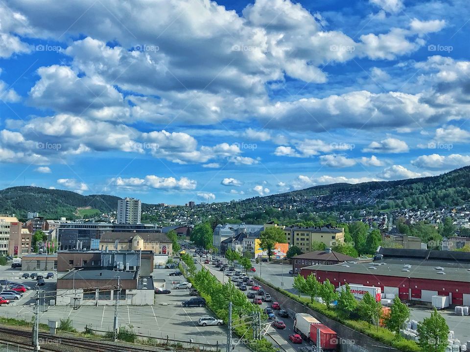 Beautiful view of Drammen Norway 