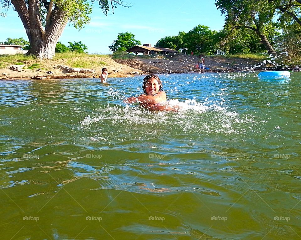 Water drops 1. Fun at the lake